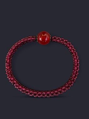 Wineberry Glass Bead Bracelet